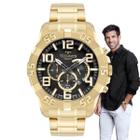 Relógio de Pulso Technos Masculino Classic Legacy Aço Inóx Prova Dágua 100 Metros Dourado OS20IMS/4P