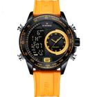 Relógio de Quartzo Masculino Design Esportivo Display Lcd Luminoso Impermeável - NAVIFORCE