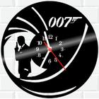 Relógio De Vinil Disco Lp Parede 007 James Bond