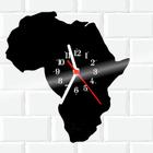 Relógio De Vinil Disco Lp Parede Africa Mundo Mapa