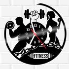 Relógio De Vinil Disco Lp Parede Fitness Academia Saudavel - RB Criações