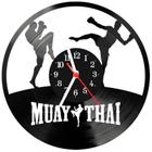 Relógio De Vinil Disco Lp Parede Muay-Thai