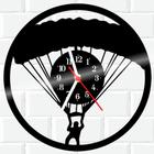 Relógio De Vinil Disco Lp Parede Paraquedas Paraquedismo