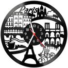 Relógio De Vinil Disco Lp Parede Paris