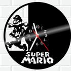 Relógio De Vinil Disco Lp Parede Super Mario Bros Nintendo 2