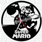Relógio De Vinil Disco Lp Parede Super Mario Bros Nintendo 3