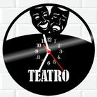 Relógio De Vinil Disco Lp Parede Teatro Mascara 1
