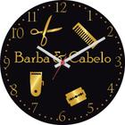 Relógio de Vinil Ideal Salão Barbearia Silencioso Moderno