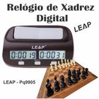 Conjunto de combo - Relógio de xadrez Contagem para cima/para baixo Relógio  de Jogo de Xadrez + 25x25cm Tabuleiro de Xadrez Magnético Dobrável com