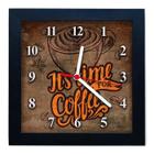 Relógio Decorativo Caixa Alta Tema Café 28x28 - QW37