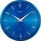 Relógio Decorativo De Parede Moderno Chromo Azul - Icone Relgios