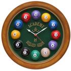 Relógio Decorativo Parede de Fibra - Billiard Verde 714