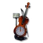 Relógio Despertador de Mesa Decorativo de Plastico Violino