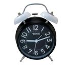 Relógio despertador de mesa metal 16,5cm