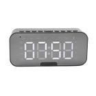 Relogio Despertador Digital Caixa De Som Bluetooth Radio Espelhado USB LED G10