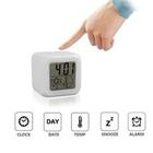 Relógio Despertador Digital Cubo com Hora, Data e Temperatura