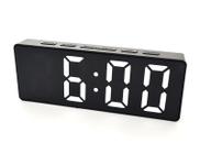 Relógio Despertador Led Lcd De Mesa Digital Usb/pilhas
