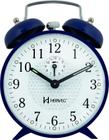 Relógio Despertador Mecânico Retrô - Herweg - Azul 2206