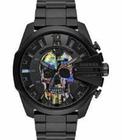 Relógio diesel dz4582 mega chief skull rainbow original