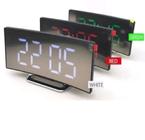 Relógio Digital Curvado de Mesa Cama Led LCD Espelhado Despedrador Sono Alarme