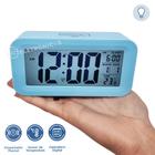 Relógio Digital Despertador, Calendário e Temperatura Iluminação Touch ZB4001