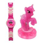 Relógio Digital Infantil Little Pony + Boneco Pinkie Pie