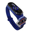 Relógio Digital Infantil Touch LED Super Heróis resistente à Água PAW_Patrulha Canina - Azul - SMACT