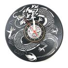 Relógio Disco de Vinil, Dragão Oriental, Decoração