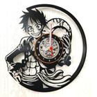 Relógio Disco De Vinil, Luffy, One Piece, Anime, Decoração