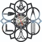 Relógio Disco de Vinil, Maçonaria, Maçom, Decoração