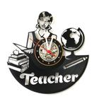 Relógio Disco De Vinil, Professora, Escola, Decoração, Inglês, Presente