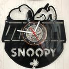 Relógio Disco de Vinil, Snoopy, Cachorro, Decoração, Pet