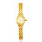 Relógio Dourado Feminino De Pulso Quartz Luxo Mini Pequeno