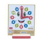 Relógio Educativo Aprender as Horas Brinquedo Pedagógico Madeira - Jottplay - 3 anos