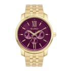 Relógio Euro Feminino Dourado 5 Atm 43.00 MM Roxo