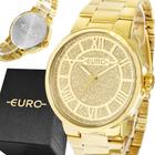 Relógio Euro Feminino Dourado Prova Dágua Original Luxo