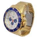 Relógio Ewc Masculino Dourado Cronógrafo Big Case Emt13228D