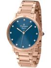 Relógio Feminino Champion Rose Fundo Azul Lançamento + NF