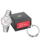 Relógio Feminino Cristal Coração Mondaine 53863L0MVNE2K4 Kit