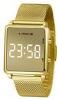 Relógio Feminino Digital Lince Led Mdg4619L Dourado