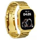 relógio feminino digital smartwatch ultra gold luxo pulseira metal smart watch inteligente nfc esportes saúde completo 2 pulseiras