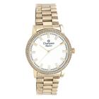 Relogio Feminino Dourado Champion com Pedras CN25798H