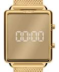 Relógio Feminino Dourado Digital Espelhado Euro EUJHS31BAMS/4D