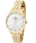 Relógio Feminino Dourado Pulseira Aço Champion CN27527H