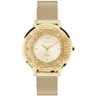 Relogio feminino dourado technos original 2035mlg/4x