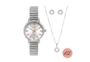 Relógio Feminino Elegante Prata 5ATM - Pulseira Mola - 30mm - Condor