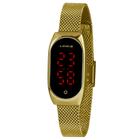 Relógio Feminino Lince Digital LDG4641L PXKX Mesh Dourado