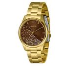 Relógio Feminino Lince LRGJ154L40 Dourado Mostrador Marrom