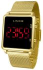 Relógio Feminino Lince Mdg4596L Pxkx Digital Dourado