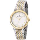 Relógio feminino prata e dourado Champion Social Bicolor 30mm Ch24795b